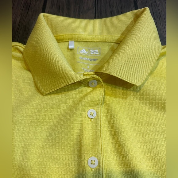 Adidas Climalite Women’s Golf Polo Yellow Size Small - Picture 3 of 4